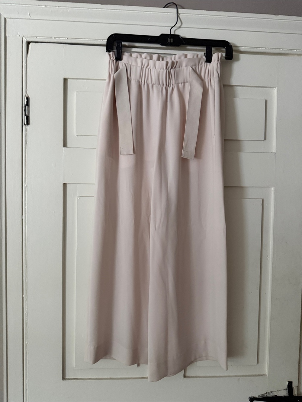 Vince Pale Pink/cream Boot-Cut Wide-Leg Pants